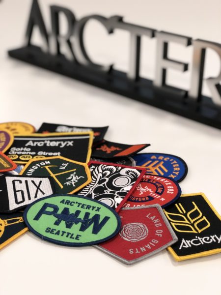 The Arc'teryx morale patches are location specific.