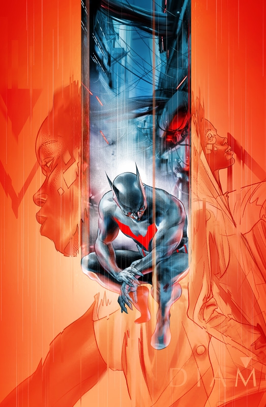 Variant cover art by Martin Ansin for DC Comic's 'Batman Beyond: Rebirth' series